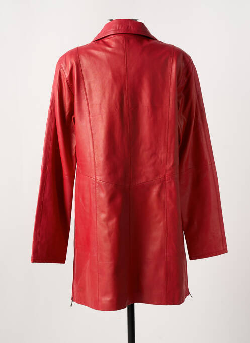 Veste en cuir rouge PAUL AJAMIAN pour femme