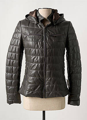 Doudoune poches a capuche gris PAUL AJAMIAN femme