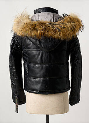 Doudoune manches longues a capuche noir PAUL AJAMIAN femme