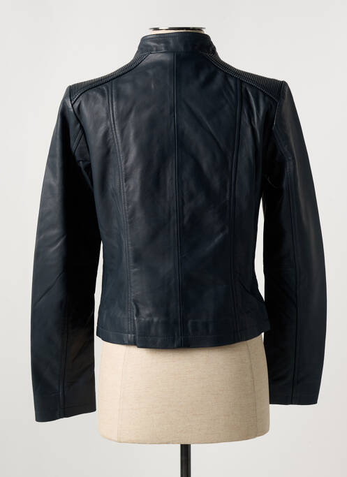 Veste en cuir noir PAUL AJAMIAN pour femme