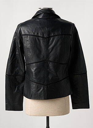 Veste simili cuir poches noir PAUL AJAMIAN femme