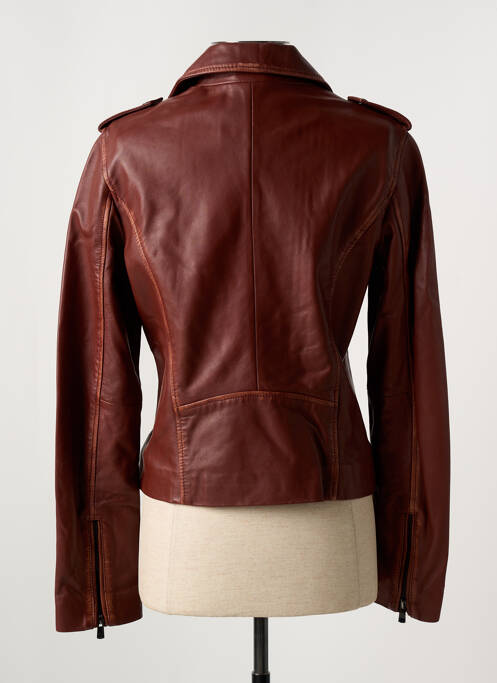 Veste en cuir rouge PAUL AJAMIAN pour femme
