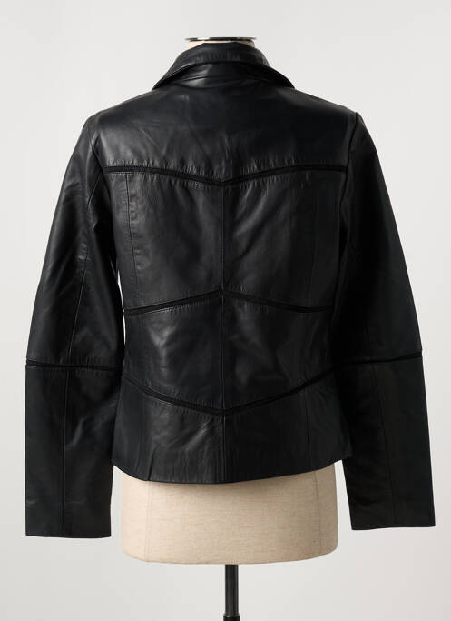 Veste simili cuir noir PAUL AJAMIAN pour femme