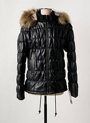 Veste en cuir poches noir PAUL AJAMIAN femme