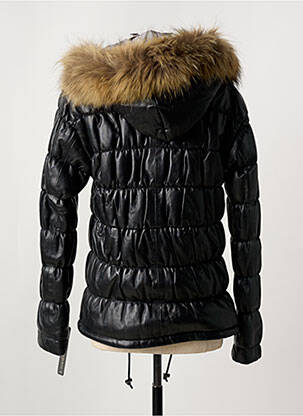 Veste en cuir poches noir PAUL AJAMIAN femme