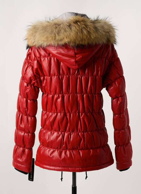 Veste en cuir rouge PAUL AJAMIAN pour femme