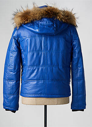 Doudoune manches longues a capuche bleu PAUL AJAMIAN homme