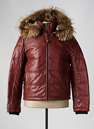 Doudoune manches longues a capuche marron PAUL AJAMIAN homme
