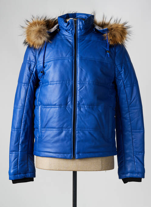 Doudoune manches longues a capuche bleu PAUL AJAMIAN homme