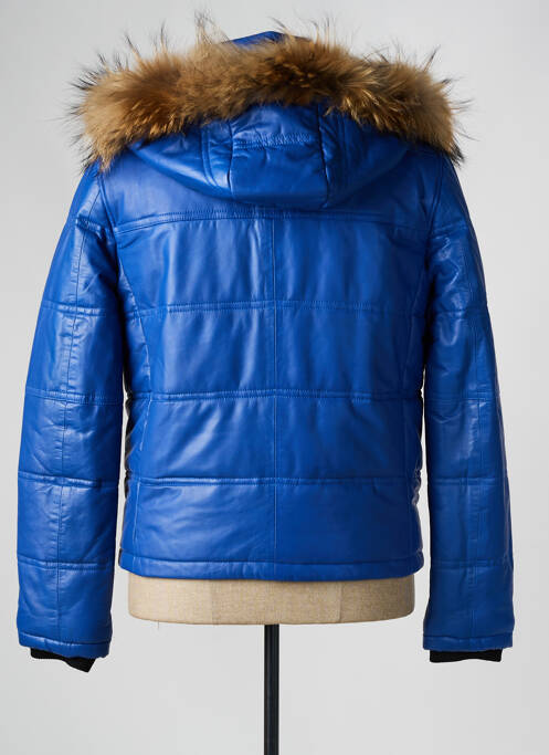 Doudoune manches longues a capuche bleu PAUL AJAMIAN homme