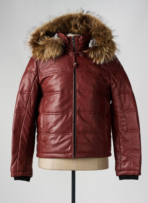 Doudoune manches longues a capuche marron PAUL AJAMIAN homme