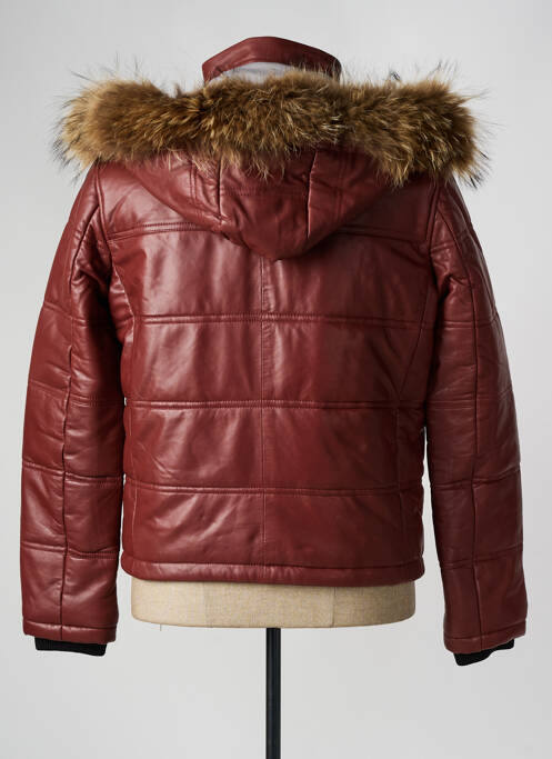 Doudoune manches longues a capuche marron PAUL AJAMIAN homme