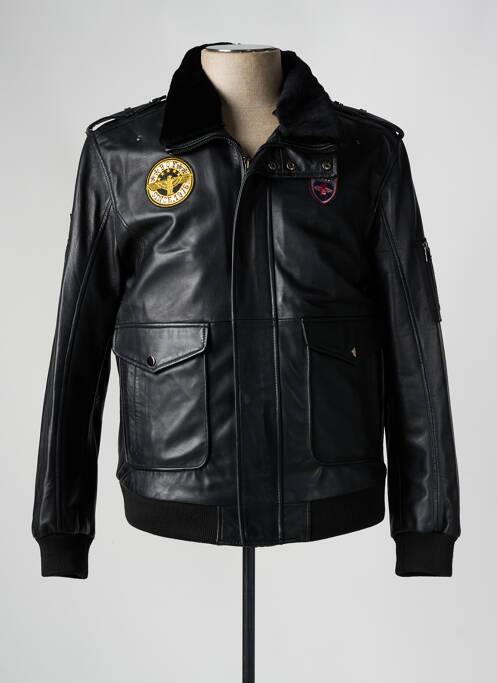 Blouson noir PAUL AJAMIAN homme