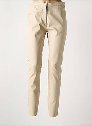 Pantalon slim taille élastique taille normale beige PAUL AJAMIAN femme