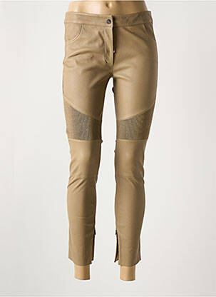 Pantalon slim marron PAUL AJAMIAN pour femme