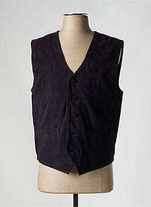 Gilet sans manche poches noir PAUL AJAMIAN homme