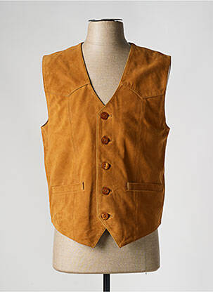 Gilet sans manche poches marron PAUL AJAMIAN homme