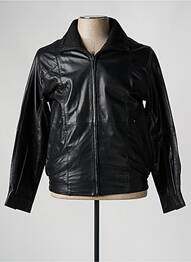 Veste en cuir poches noir PAUL AJAMIAN homme