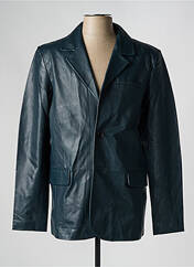 Veste en cuir bleu PAUL AJAMIAN pour homme seconde vue