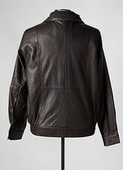 Veste en cuir noir PAUL AJAMIAN pour homme seconde vue