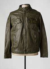 Veste en cuir vert PAUL AJAMIAN pour homme seconde vue