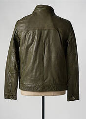 Veste en cuir vert PAUL AJAMIAN pour homme seconde vue