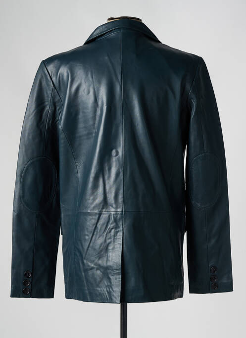 Veste en cuir bleu PAUL AJAMIAN pour homme