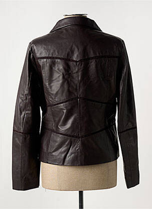 Veste simili cuir poches noir PAUL AJAMIAN femme