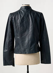 Veste en cuir bleu PAUL AJAMIAN pour femme seconde vue