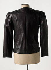 Veste en cuir noir PAUL AJAMIAN pour femme seconde vue