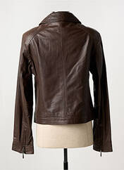 Veste simili cuir marron PAUL AJAMIAN pour femme seconde vue