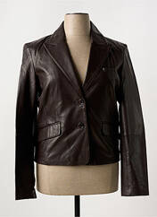Veste simili cuir marron PAUL AJAMIAN pour femme seconde vue