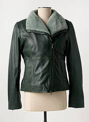 Veste simili cuir vert PAUL AJAMIAN pour femme seconde vue