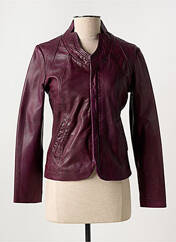 Veste simili cuir violet PAUL AJAMIAN pour femme seconde vue