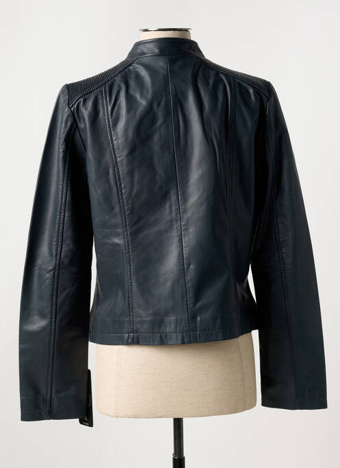 Veste en cuir bleu PAUL AJAMIAN pour femme