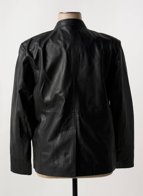 Veste en cuir noir PAUL AJAMIAN pour femme