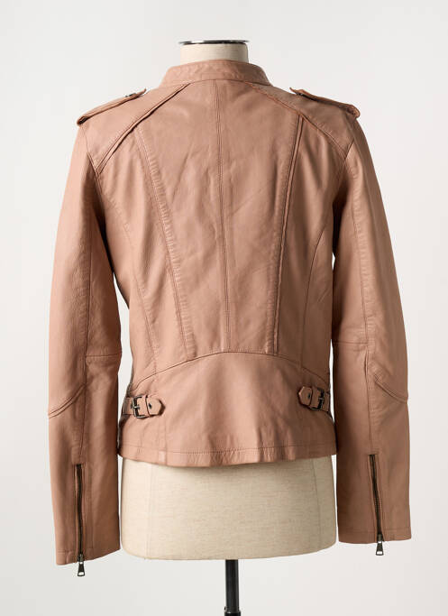 Veste en cuir rose PAUL AJAMIAN femme