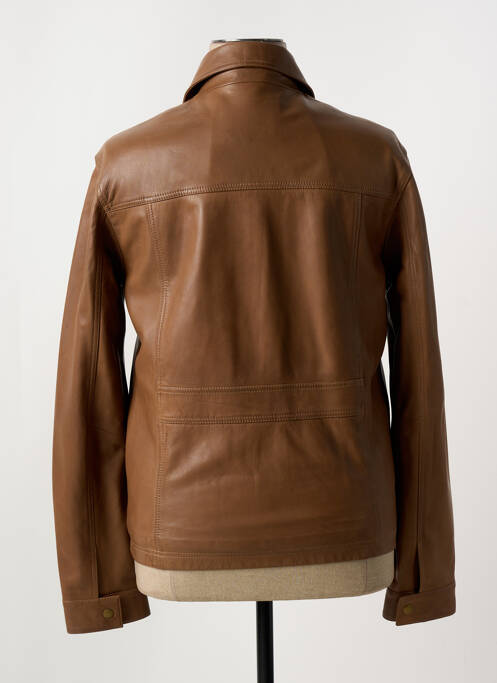 Veste simili cuir marron PAUL AJAMIAN pour homme
