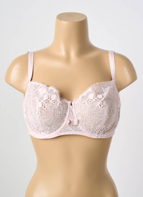 Soutien-gorge tissage tulle haut soutien-gorge emboitant rose CHANTELLE femme