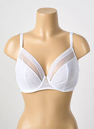 Soutien-gorge broderie haut soutien-gorge emboitant blanc CHANTELLE femme