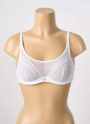 Soutien-gorge broderie haut soutien-gorge emboitant blanc CHANTELLE femme