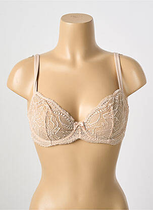 Soutien-gorge effet matière satinée haut soutien-gorge emboitant beige SIMONE PERELE femme