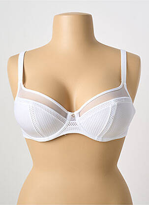 Soutien-gorge effet matière satinée haut soutien-gorge emboitant blanc CHANTELLE femme