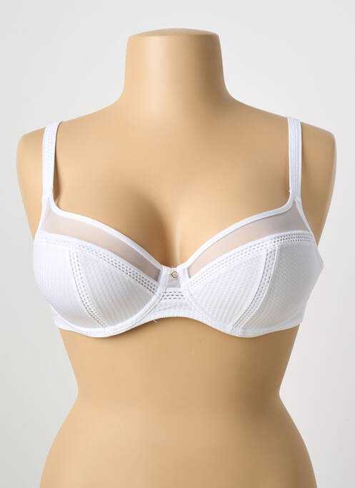 Soutien-gorge effet matière satinée haut soutien-gorge emboitant blanc CHANTELLE femme