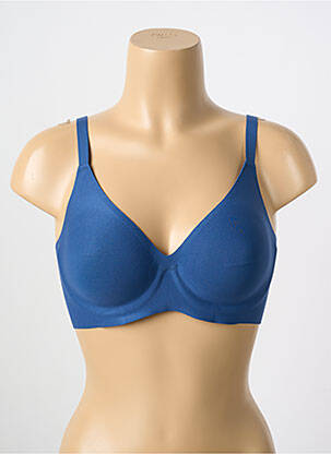 Soutien-gorge effet matière satinée haut soutien-gorge emboitant bleu CHANTELLE femme