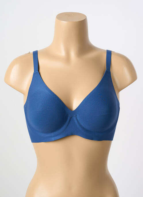Soutien-gorge effet matière satinée haut soutien-gorge emboitant bleu CHANTELLE femme