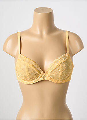 Soutien-gorge légère et transparente haut soutien-gorge emboitant jaune CHANTELLE femme