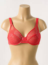 Soutien-gorge légère et transparente haut triangles rouge IMPLICITE femme
