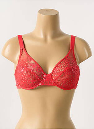 Soutien-gorge légère et transparente haut triangles rouge IMPLICITE femme