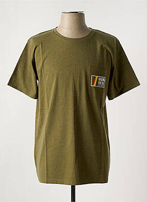 T-shirt stretch manches courtes vert IRON AND RESIN homme